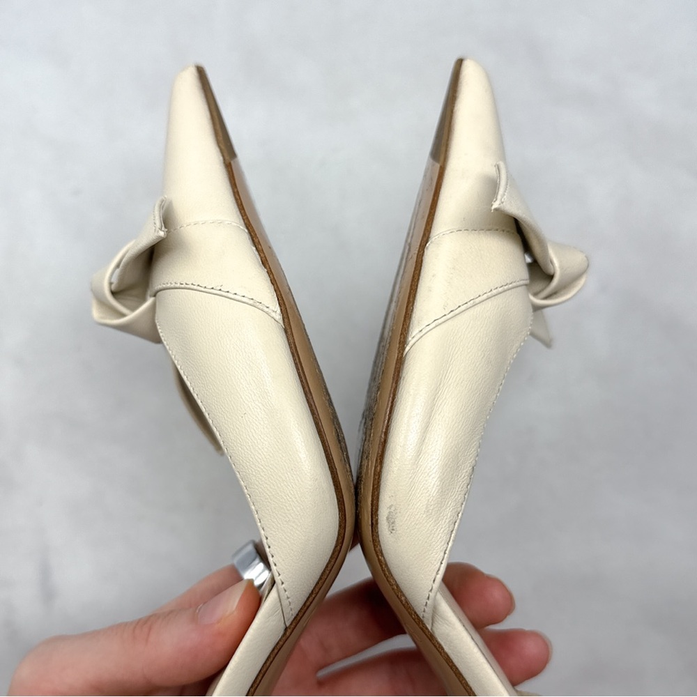 Alexandre Birman Clarita 85 Bow Knot Pointed Toe Slingback Pump Mid Heels 38.5 - Picture 7 of 16
